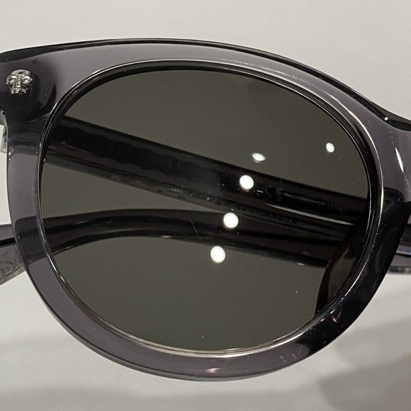 Alexander McQueen AM0024SA Smoke Gray Frame Green Lenses Sunglasses - Picture 11 of 12